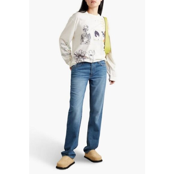 💕RAG & BONE💕 Piper Low Rise Straight Leg Button Fly Jeans Hermosa Blue 28 NWT - Picture 8 of 16